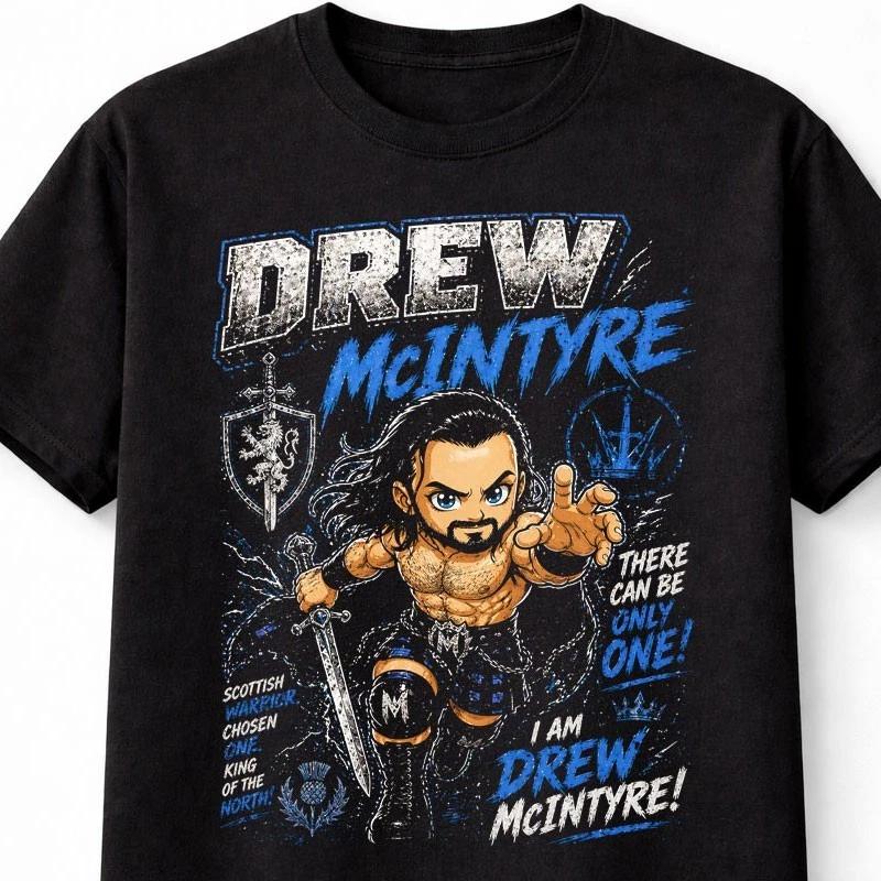 Drew McIntyre Scottish Warrior Wrestling Champion Graphic Unisex TShirt S