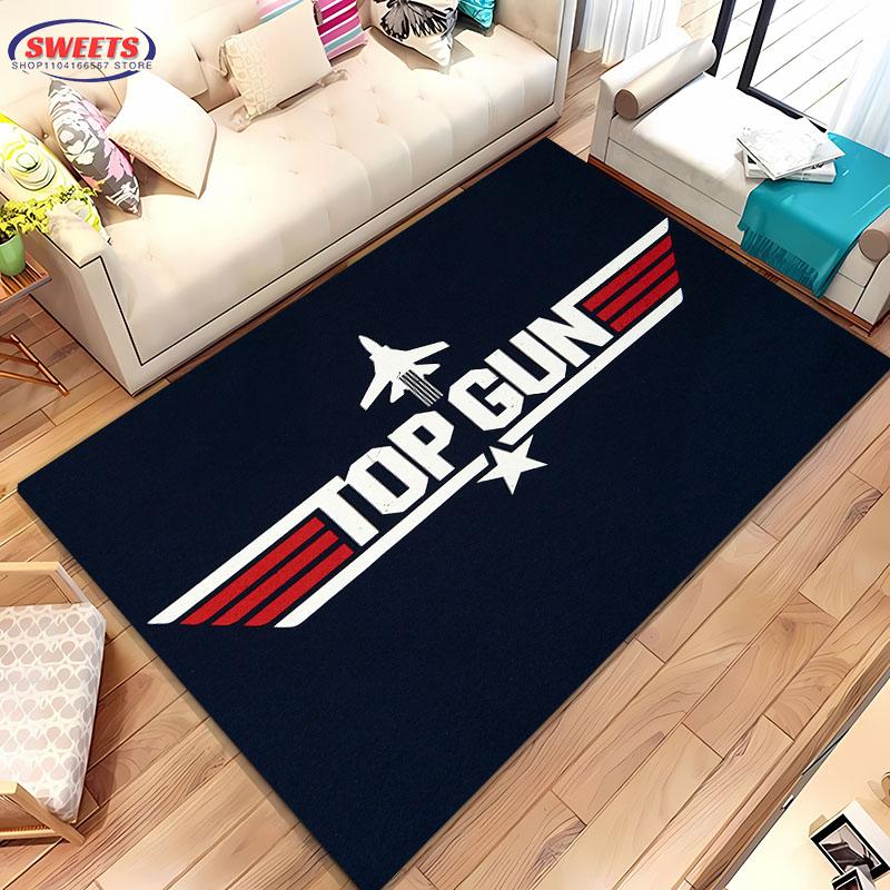 Classic Movie Carpet Top Gun Tom Cruise Rug for Home Living Room Bedroom Sofa Doormat Decor,kid Area Rug Non-slip Floor Mat Gift