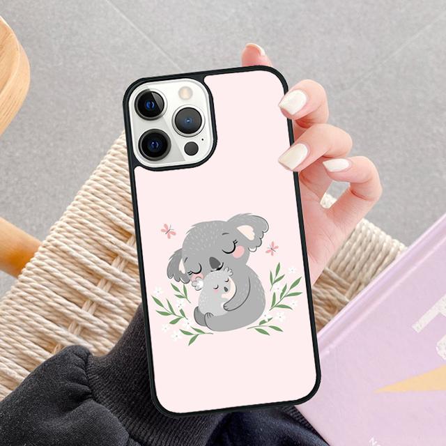 Cute cartoon watercolor animal koala Phone Case For Apple 11 Pro Max 8 7 Plus SE2020 Coque For iPhone 13 12 Mini 14 15 16