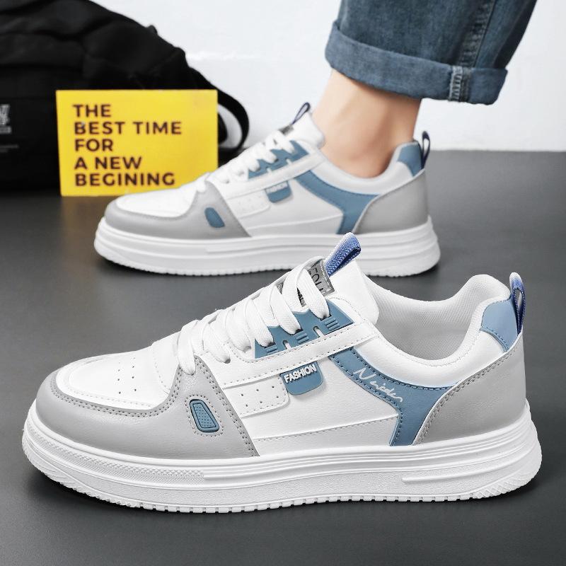 Spring Men's Shoes New Breathable Shoes Men's Trendy Versatile Thick Sole White Shoes Sports Casual Shoes Shoes Trendy Shoes