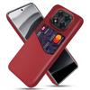 For Xiaomi Redmi Note 14 Pro 5G/Poco X7 5G Case PU Leather Cloth Texture Hard PC Phone Cover with Card Holder