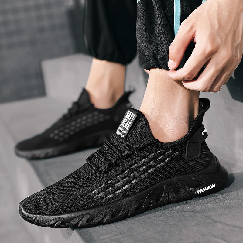 

Тонкие модные кроссовки из сетки большого размера, мужская дышащая обувь, летняя новинка, легкие тонкие кроссовки для бега и повседневной носки 44 чёрный