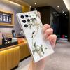Art flower bird is suitable for Samsung S20Ultra mobile phone case, light and thin s25 anti-drop protective case s23 soft case