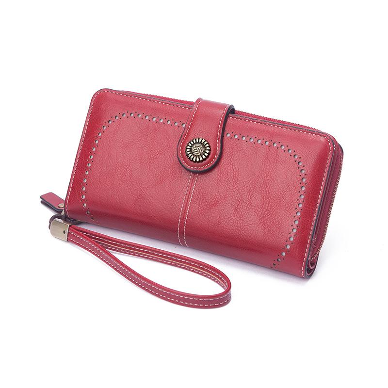 2023 Damen Mode Reißverschluss Clutch: Große Kapazität Europäischer & Amerikanischer Stil Langes Portemonnaie