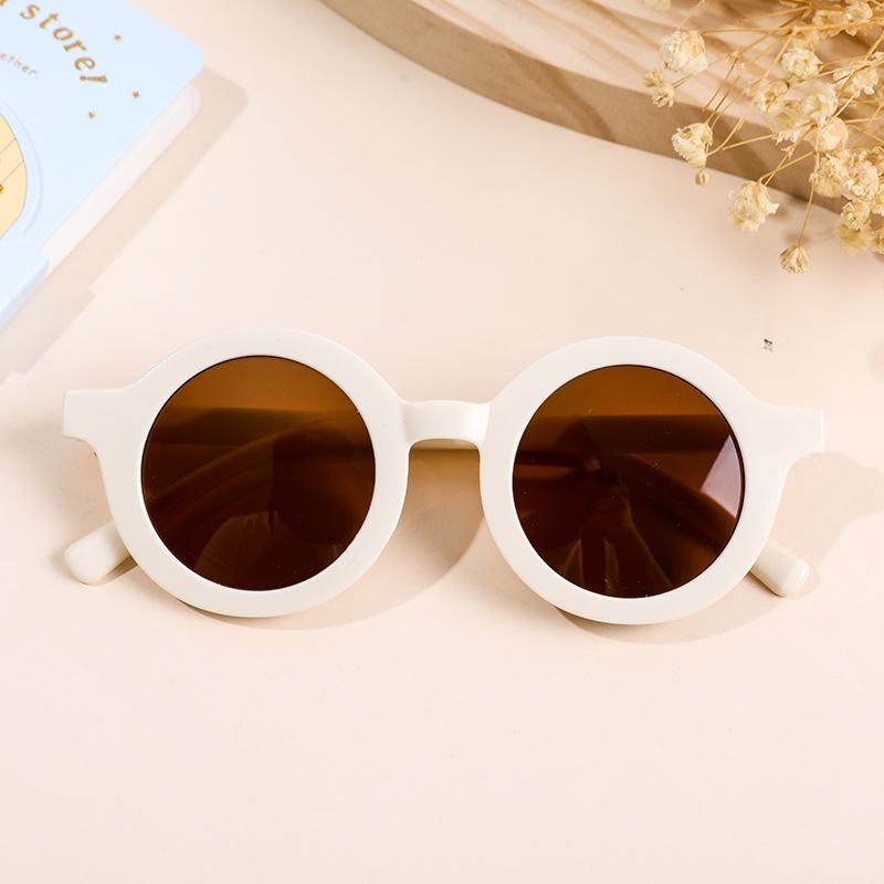 Fashion Round Frame Multi-Color Matte Round Frame Glasses Uv400 Uv Protection Baby Men'S And Women'S Children'S Glasses