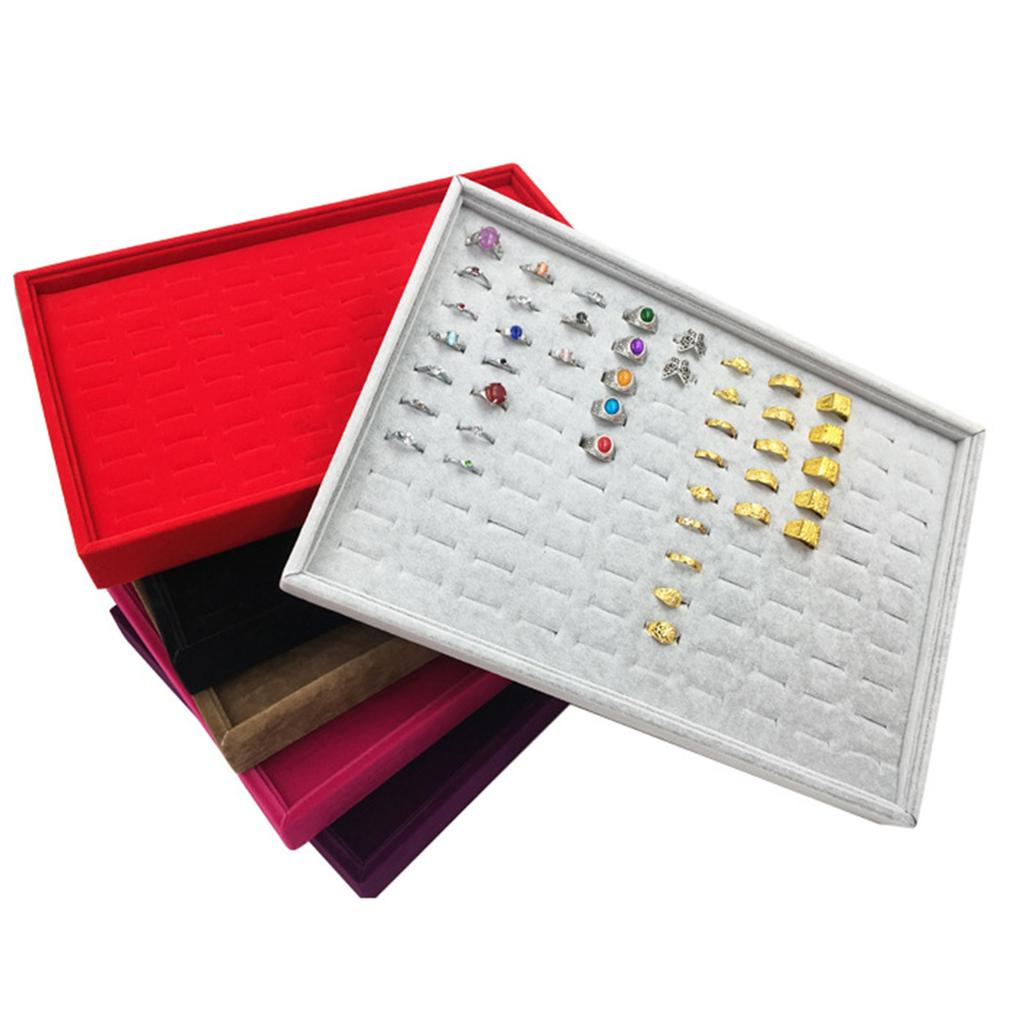 Rings Showcase Jewelry Organizer Trays Ring Storage Trays for Selling Jewelry
