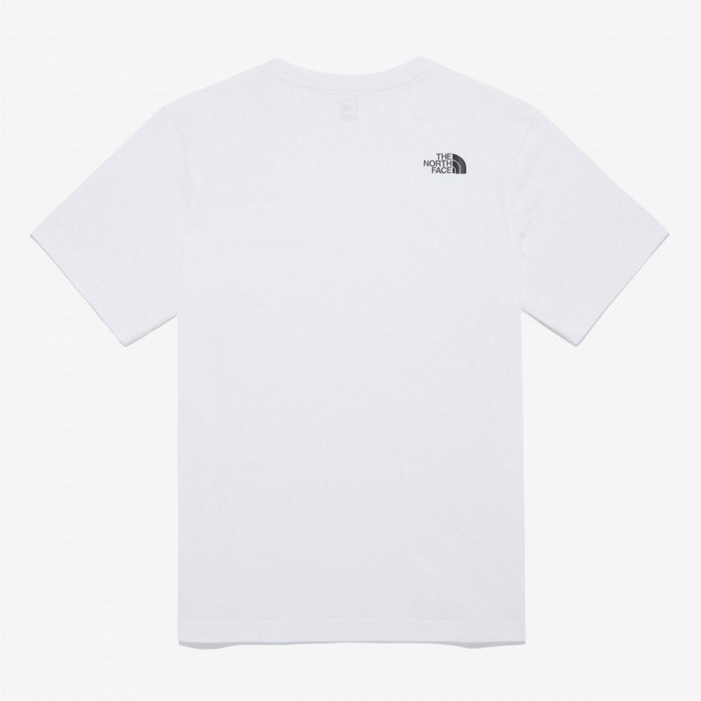 [norTh Face Official] NT7ur05b Men S CoTTon baSic ShorT Sleeve T ShirT whiTe