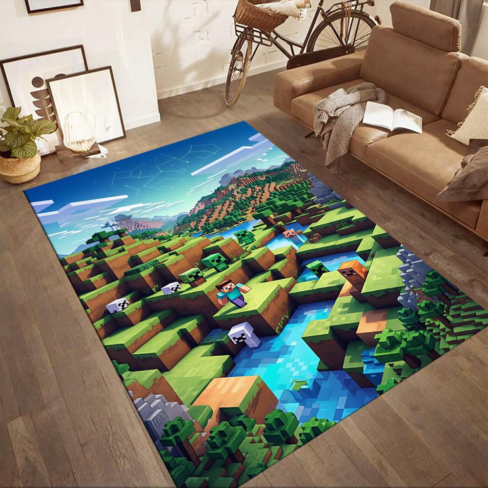 Minecraft 121 Floor Mat Design for Study room Dormitory Game Room Foyer Antislip Carpet Anime Office Decor