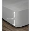 Spannbettlaken 100% Baumwolle 140x190x30 cm hellgrau