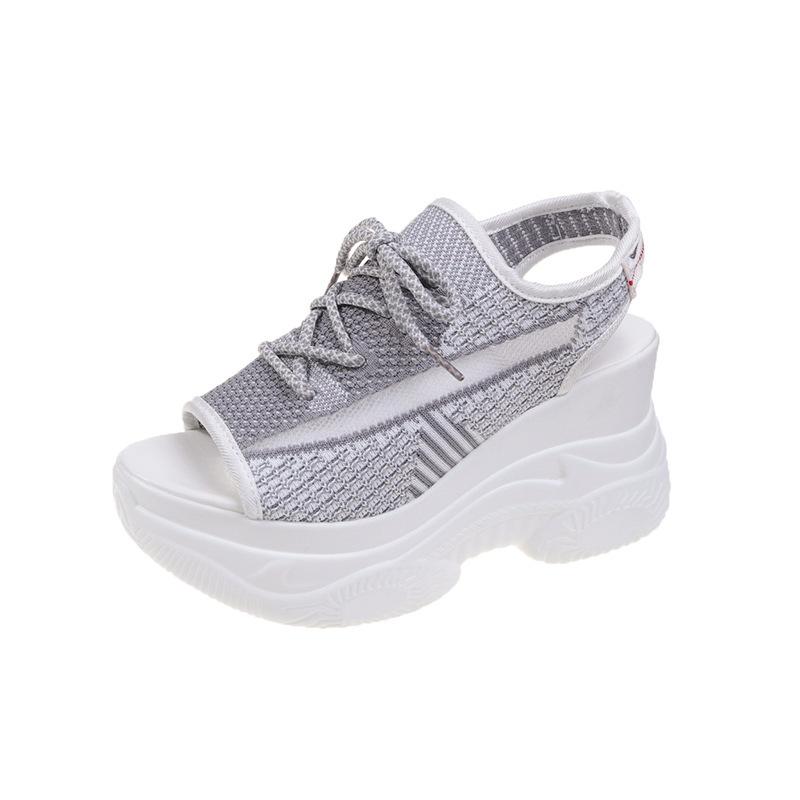 Ladies' Wedge Sandals, Women's Summer New Style, Fly Woven Breathable Series with Fish Mouth Cover, High Heels, Breathable and Comfortable
