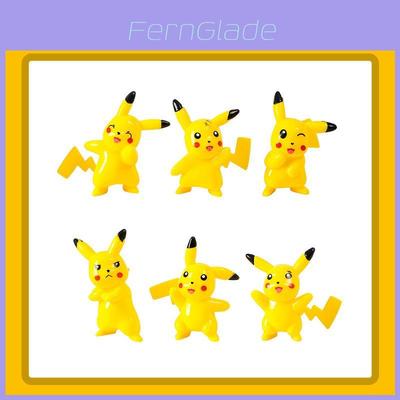 Uroczy Pikachu Kreskówka Anime Figurka Model Lalka Zestaw Idealny Do Dekoracji Tortu I Jako Prezent