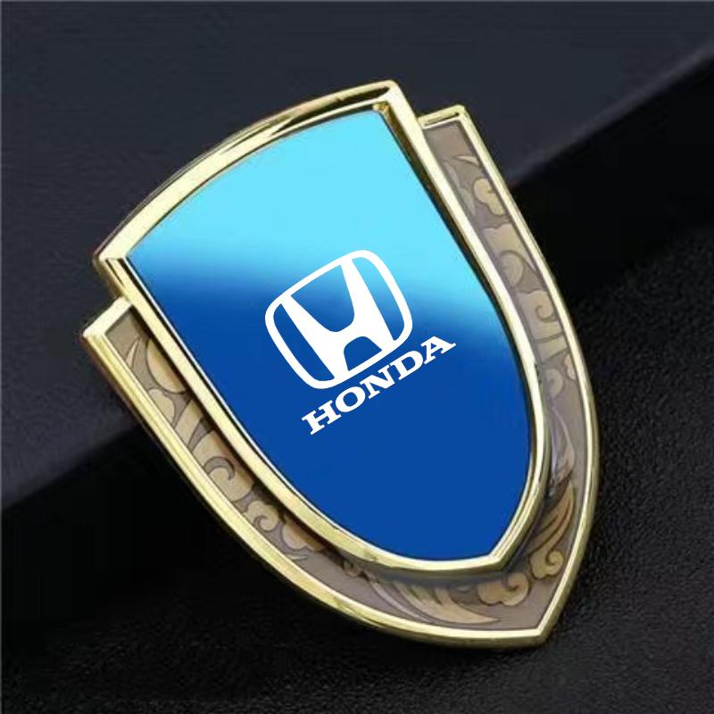 Car Metal Shield Emblem Car Side Fender Body Trunk Badge Sticker For Honda Fit Civic Accord 7 8 9 10 Pilot City Jazz CRV HRV