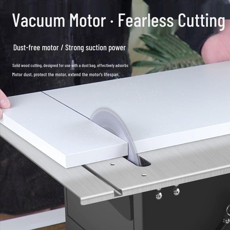 High-Power Mini Table Saw: Dust-Free, Multi-Functional Electric Panel & Wood Cutting Machine for Home Renovation.