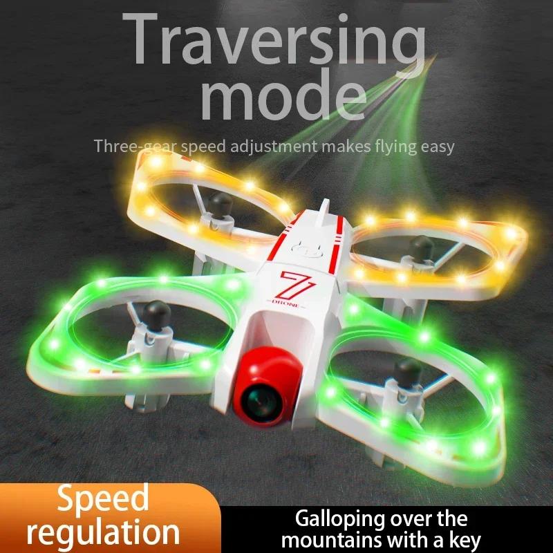 Ungiftiger Cz07 Drohne Blendende Beleuchtung Nacht Drohne Spielzeug 4K HD Dual-Kamera Drohne Luftbildfotografie Flugzeug Stunt RC Spielzeug Kindertag Geschenk