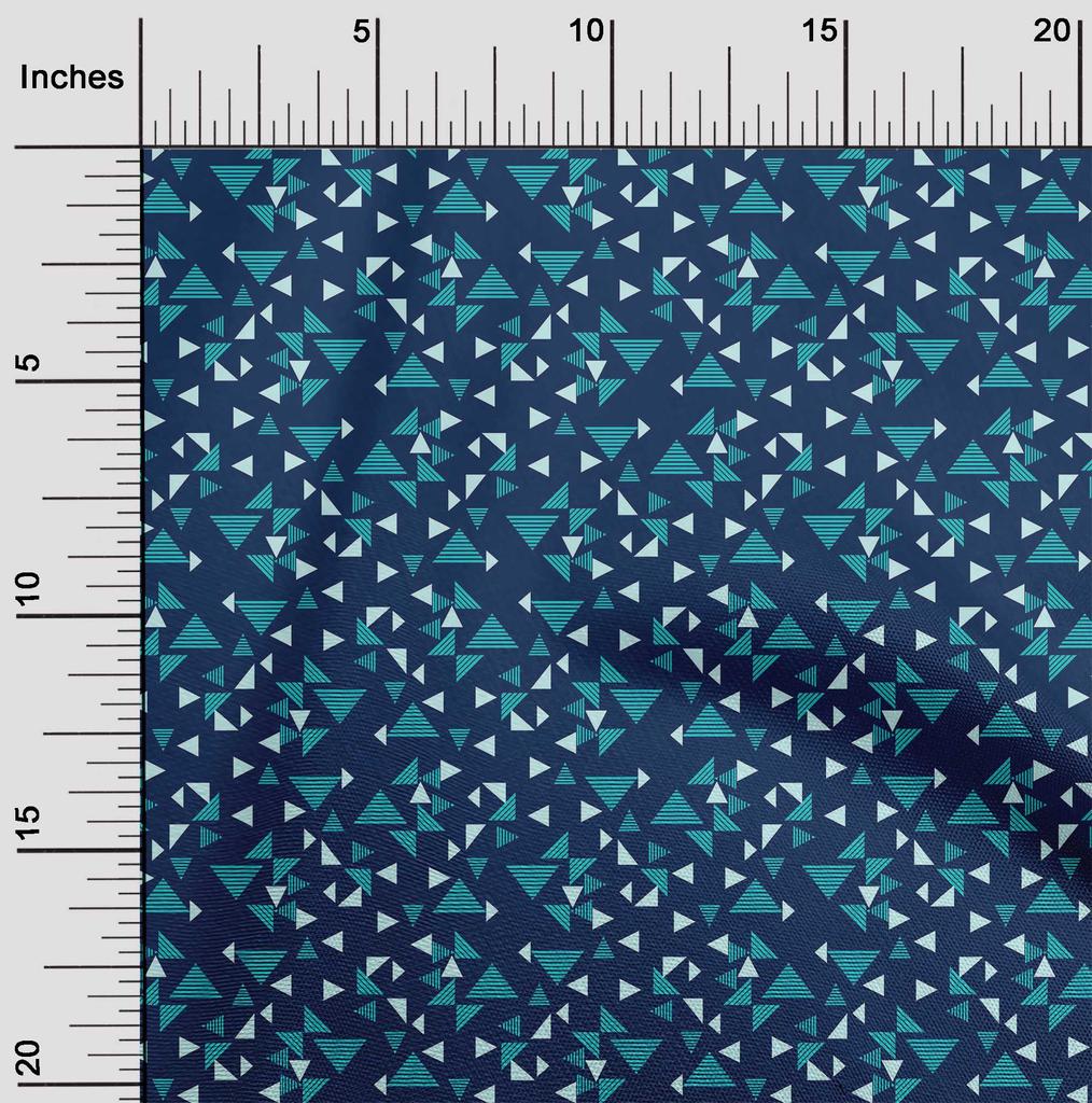 oneOone Cotton Flex Fabric Triangle Geometric Print Fabric By Yard 40 Inch