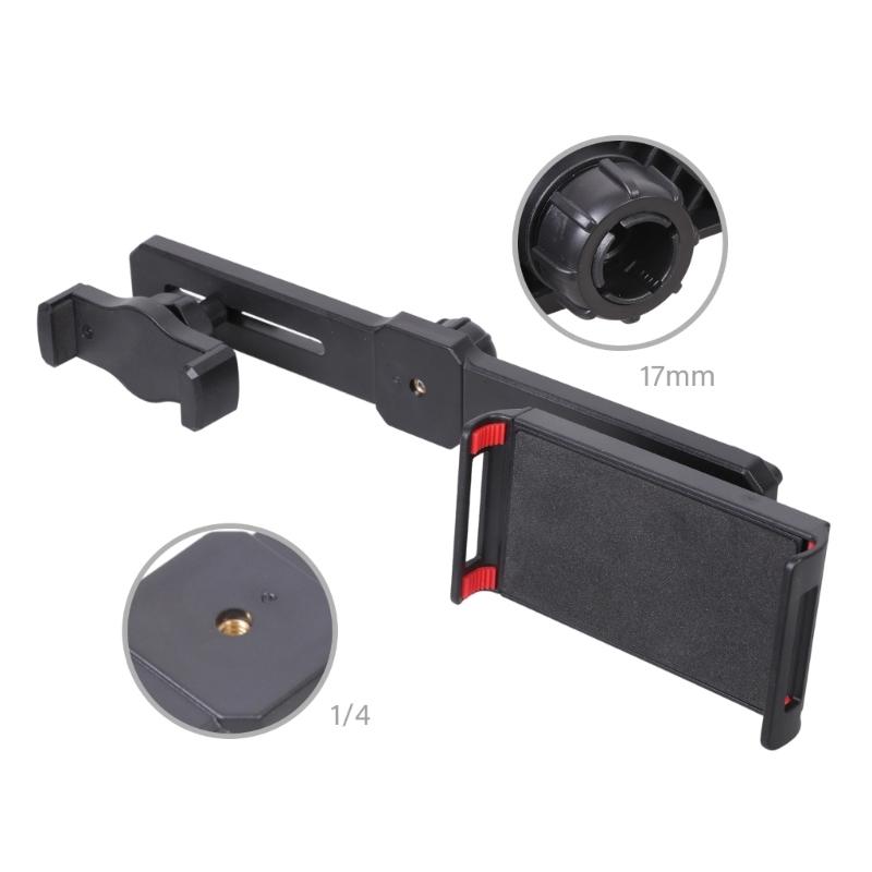 Double Device Mobile Holder For Smartphones Tablets 4.5 11 Inch 1/4 17mm Tripod Mount Stable Rotating Base For Video Recording Navigation