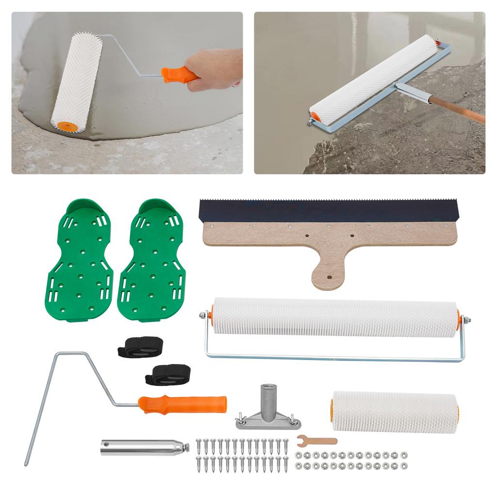 Self-Leveling Floor Tool Kit Cement Floor Leveling Tools Kit Paint & Decorating Roller & Rake Set Self Leveling Tools