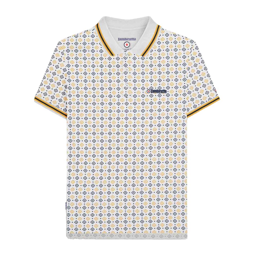 LAMBRETTA Men's Geometric Polo Shirt
