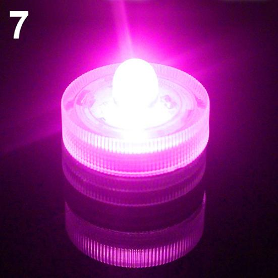 12 Stück Tauchfähige Wasserdichte Hochzeits-Teelichtlampe Batteriebetriebene LED-Lichter