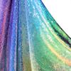 Tessuto Brillante con Paillettes Colorate a Gradiente Tessuto Elastico Colorato a Forma di Squame di Pesce Arcobaleno Per Cucito Fai da Te Tessuto per Abiti Drappeggiati Matrimoni Designer