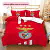 Sport Lisboa E Benfica Pattern Bedding Quilt Set  Home Decoration  Gift (1 * Duvet Cover + 2 * Pillowcase  Without Core)