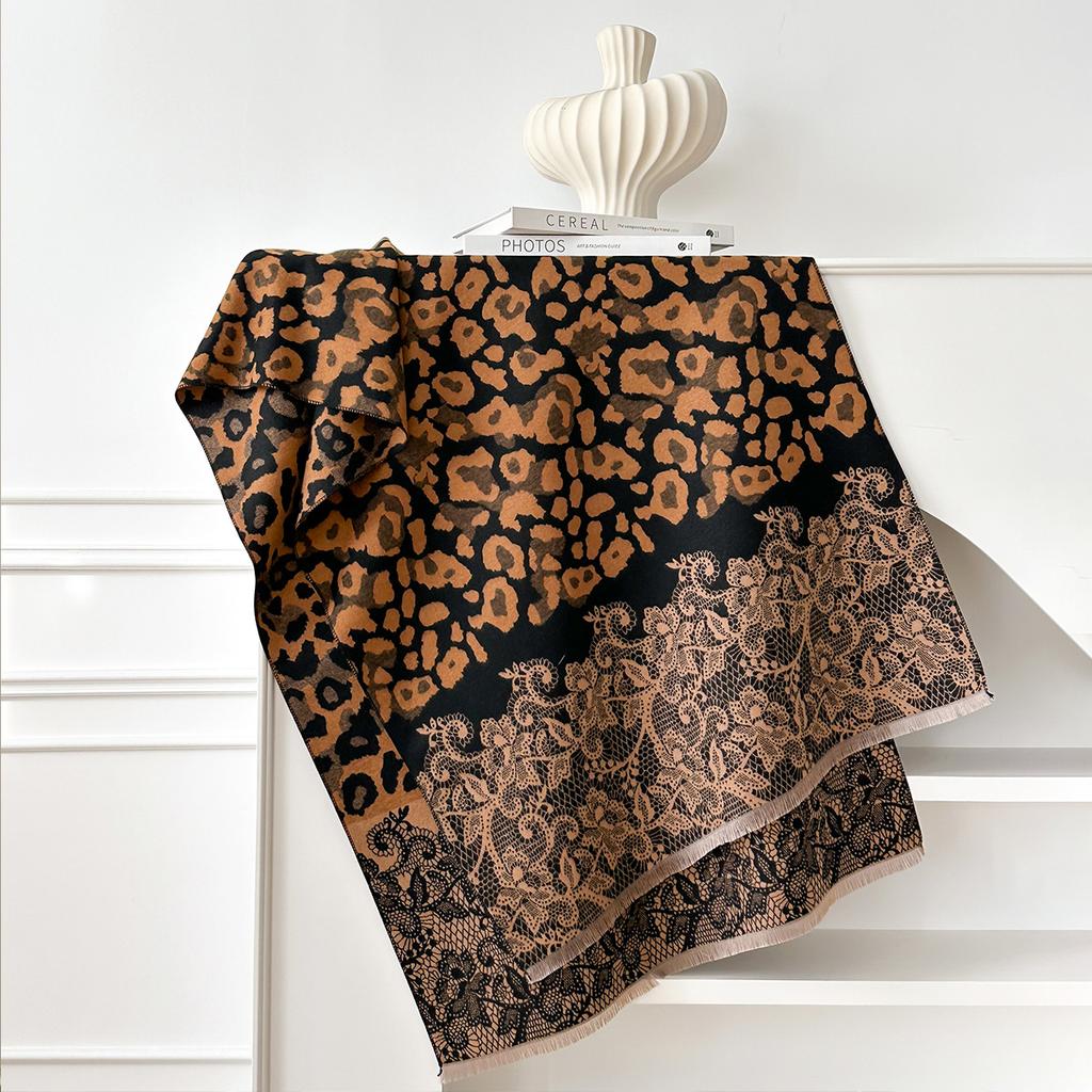 Herbst- und Winter Damen Thermalschal Imitation Kaschmir Retro Schal Vielseitiges Weiches Tuch