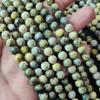 Smooth Round Yellow Serpentine Beads, Loose Beads, Full Strand 14-15 Inch Beads, Gemstone Beads for Jewelry Making, 6mm 8mm 10mm Size Beads.