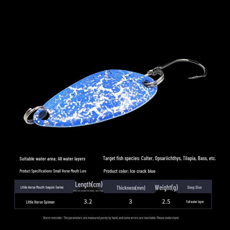 White Stripe Long-Distance Cast Perch Lure with Sequins