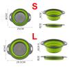 Foldable Drain Basket Silicone Colander Fruit Vegetable Washing Basket Strainer Collapsible Dish Drainer For Kitchen Tools S/L