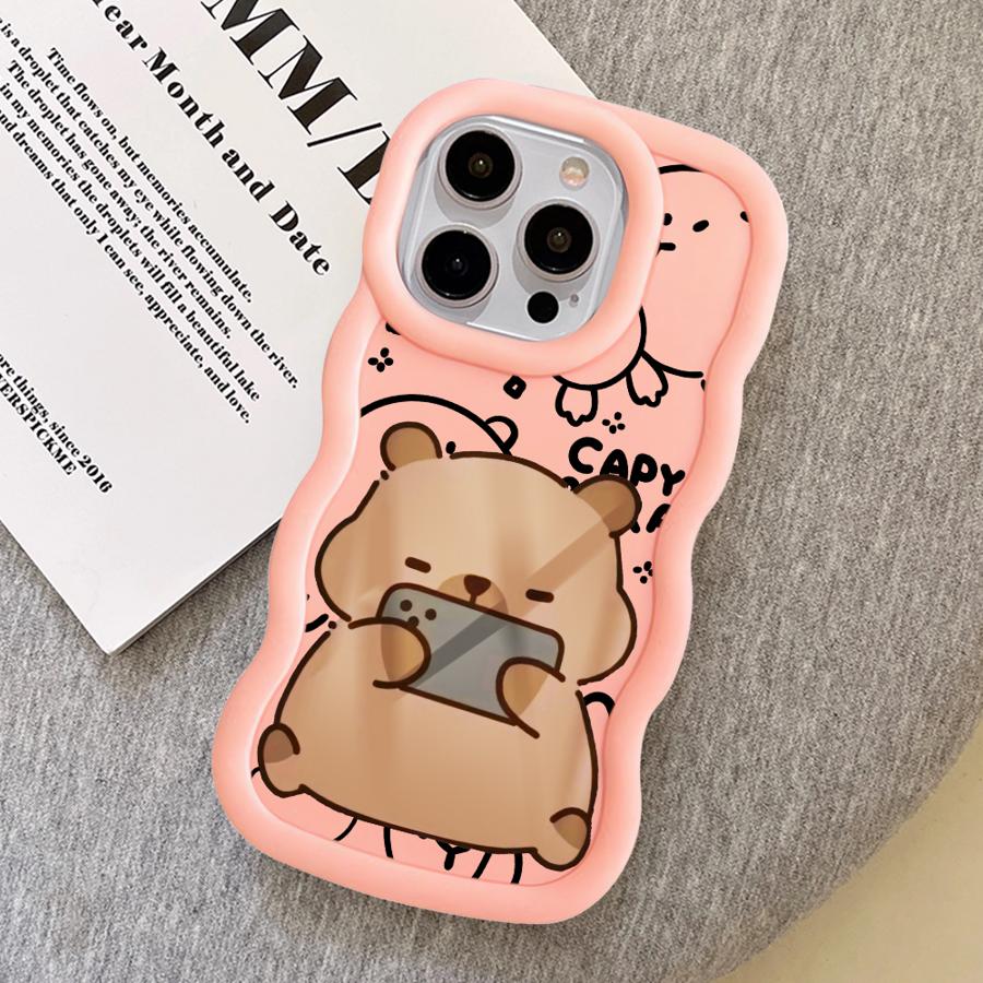 Soft Phone Cover Case for iPhone 17 Air XR 13 16 Pro Max 15 Plus 8 11 14 12 Capybara Cute
