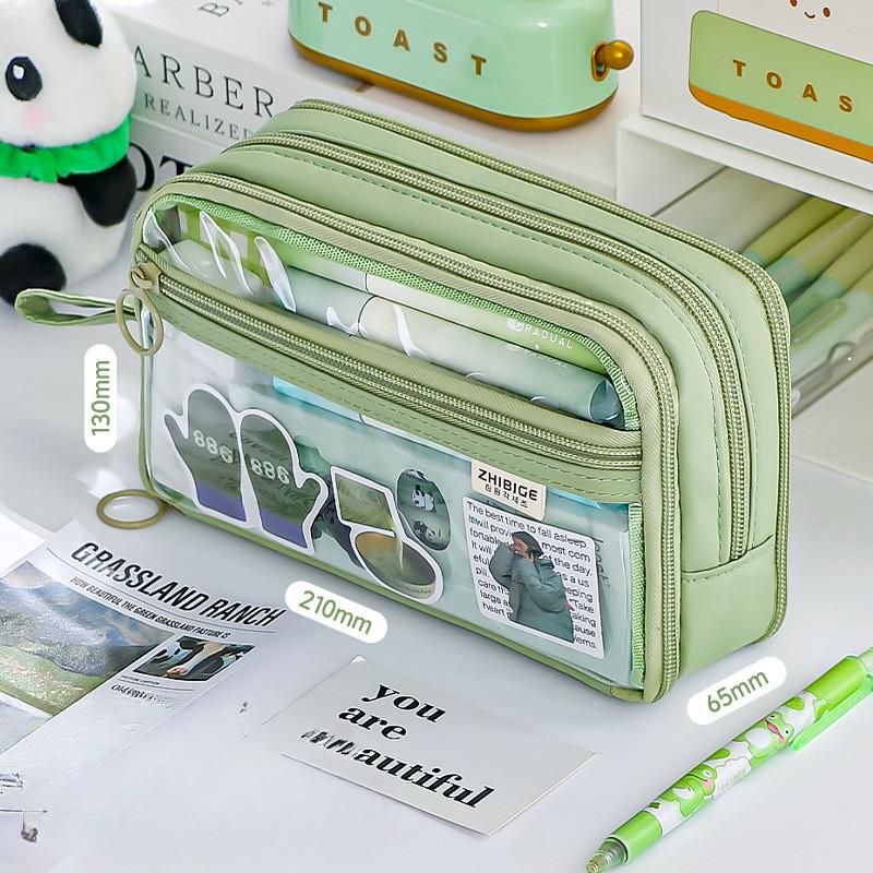 

Пенал большой вместимости, Пенал-косметичка, Сумка для карандашей, Пенал для ручек, Косметичка для ручек, Сумка для ручек, Пеналы, Сумки для карандашей, Зеленый пенал, Школьный пенал зелёный