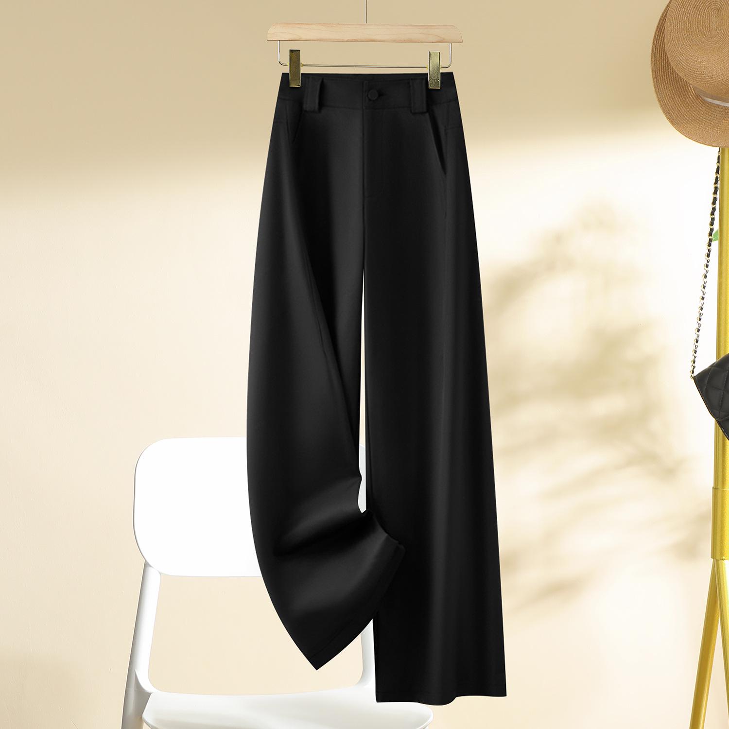 

Женские брюки с высокой посадкой, свободные, с широкими штанинами - Мода Весна/Осень 2025, Стройнящие брюки прямого кроя, Универсальная и трендовая повседневная одежда. 31 (135-145 lbs recommended)