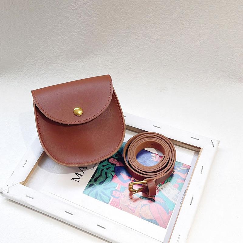 

Fashionable Retro Korean Children s Chest Bag Perfect For Little Girls With Unique Coin Pocket кавовий