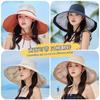 Hat women's summer sunshade sun protection double-sided bucket hat outdoor travel versatile large brim sun hat