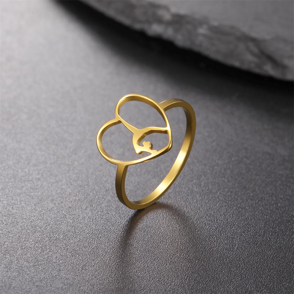 My Shape Gymnastics Girl Rings for Women Stainless Steel Artistic Gymnast Sports Ballerina Dancing Girls Finger Rings Jewelry