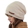 Knitted headgear autumn and winter fashion loose big head circumference confinement hat fleece hat women's pile hat
