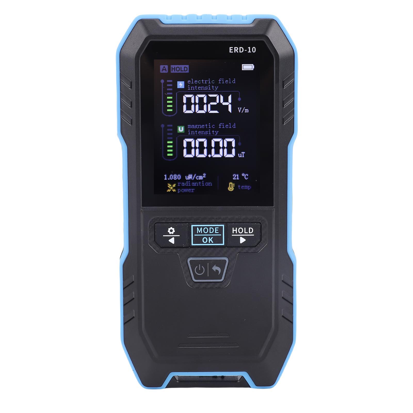 

Electromagnetic Field Meter 4 in 1 Electric Magnetic Field Radio Frequency Temperature Detector EF MF RF Meter with