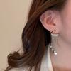 Statement Fashion Irregular Metallic Rhinestones Tassel Long Earrings For Women