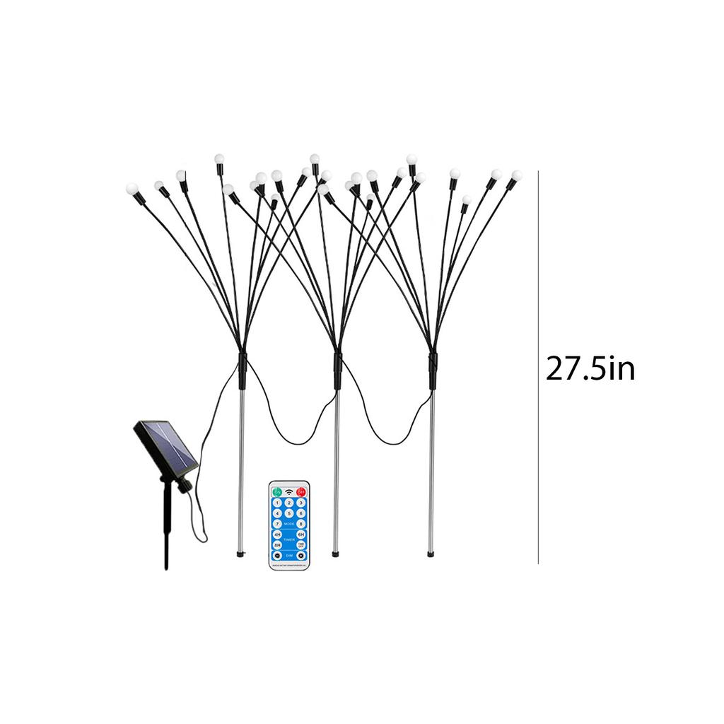 8LED Firefly Atmosphere Light with Remote Control Solar Decorative Light Lighting Ornaments 1200mAh Home Decor for Party Wedding