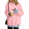 Women's Casual Printed Long Sleeve Oversized Two Piece Look Sweatshirt for Everyday Wear