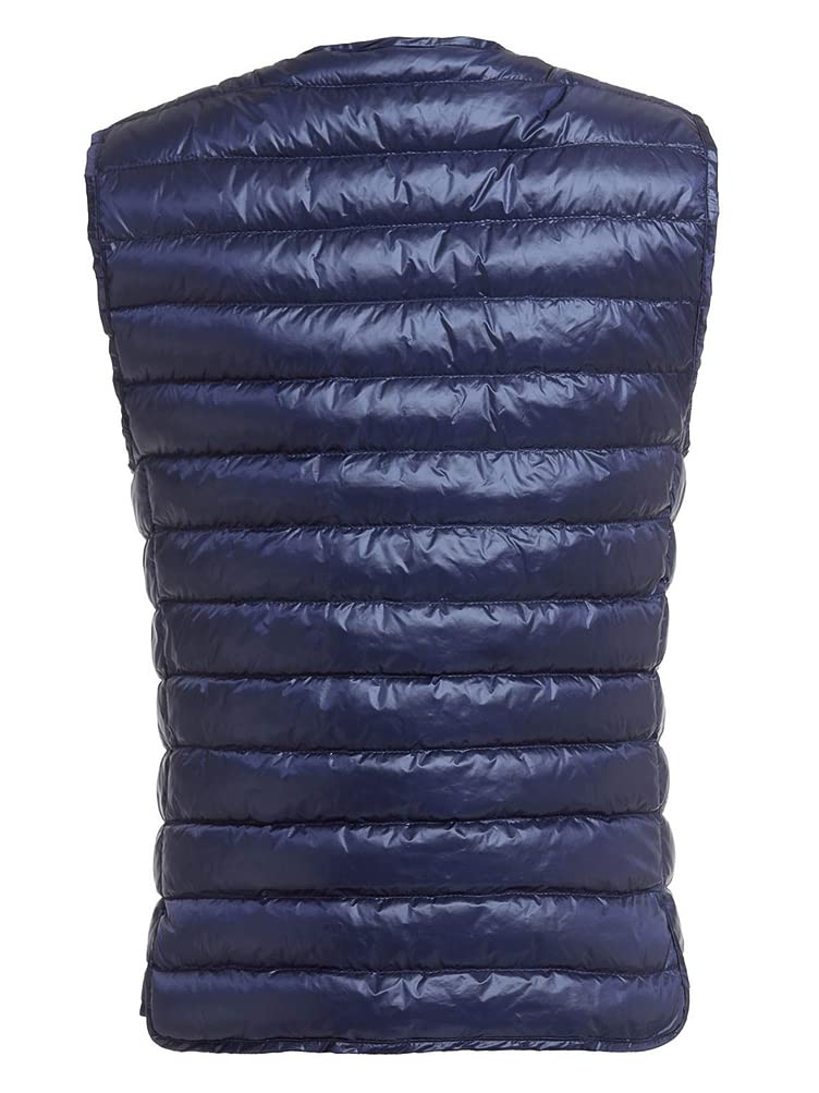 DUZTELYI Collarless Down Ultralight Inner Lightweight and Includes Compact Storage DU520 Men's Vest, Vest, Warm, Bag, (3XL, Navy)