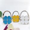 Fashion Foldable Handbag Hook for Women Four-leaf Clover Portable Purse Holder Durable Creative Bag Hanger for Table
