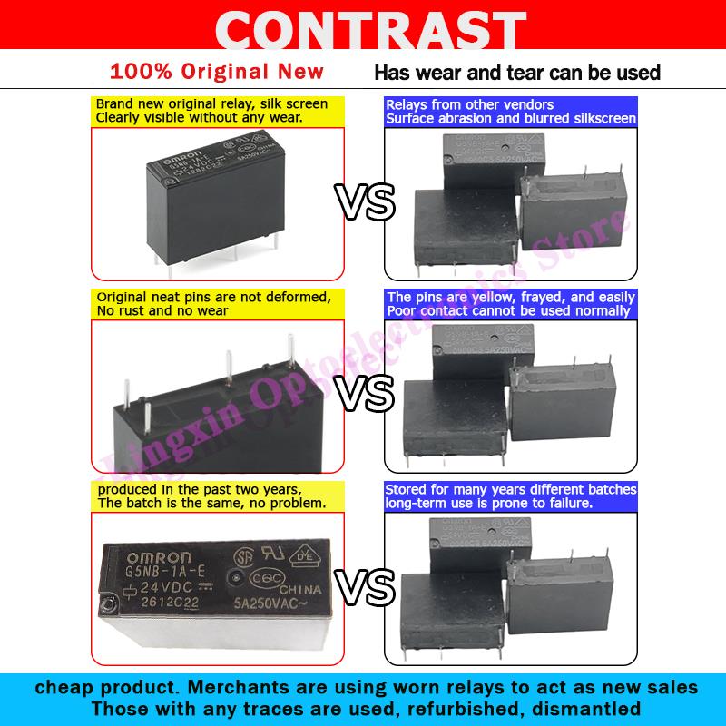 20pcs SMD G6K-2F-Y G6K-2P-Y Signal Relays 8PIN For Relay DC 3V 5V 12V 24V G6K-2F-Y5VDC G6K-2F-Y-12VDC G6K-2F-Y24VDC 10*6.5*5mm Relays 5