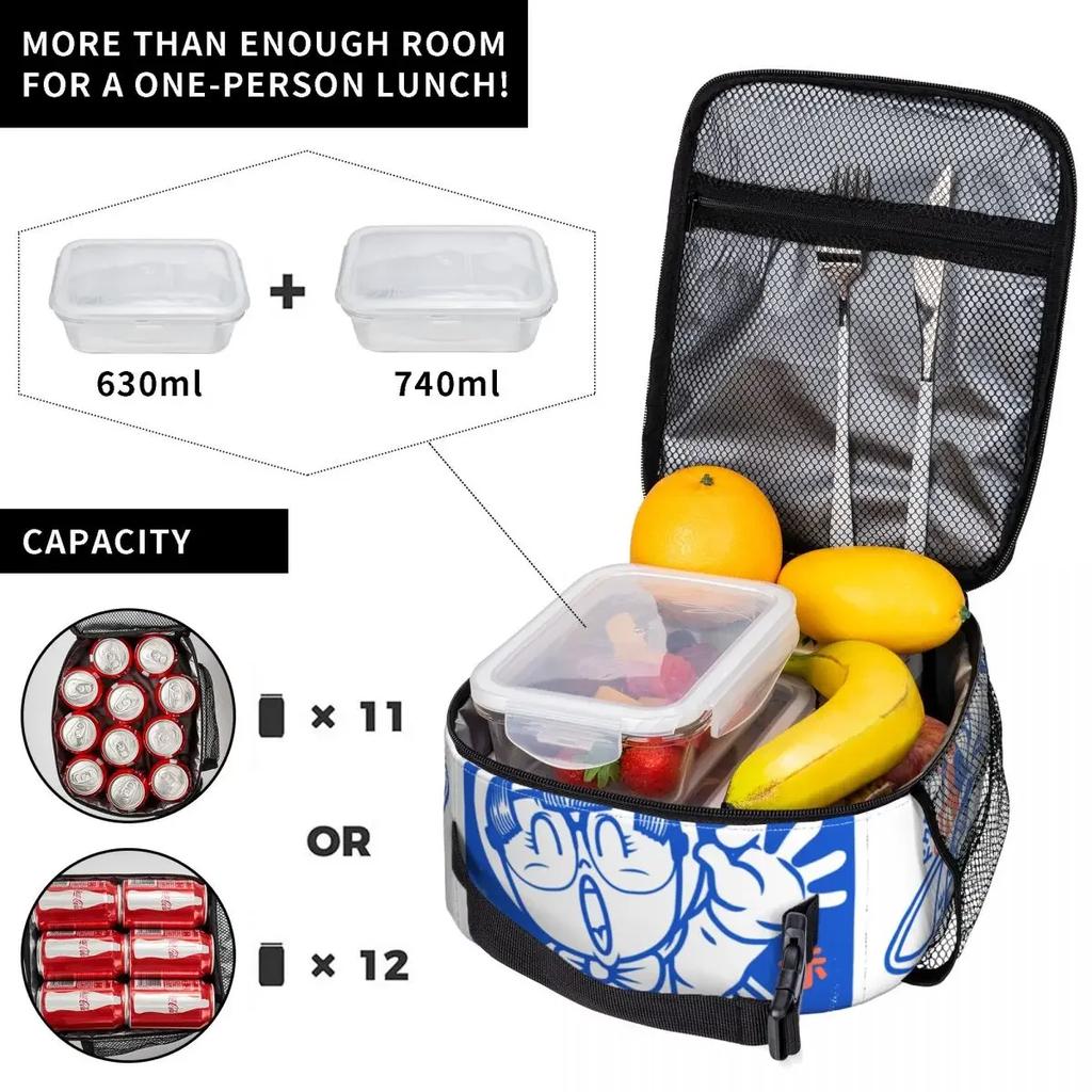 Arale aus Dr. Slump Thermoisolierte Lunchtaschen Arbeit Tragbare Box für Mittagessen Thermokühltasche Lunchbox