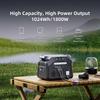 IEE P1800 1800W Portable Power Station, 1024Wh LiFePO4 Battery Solar Generator, 11 Output Ports, 1.2 Hours Fast Charging, App Control