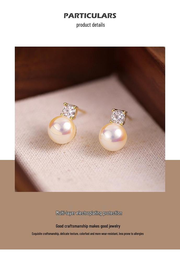 Elegant High-End Pearl Stud Earrings for Women: 2026 Trendy Light Luxury Design