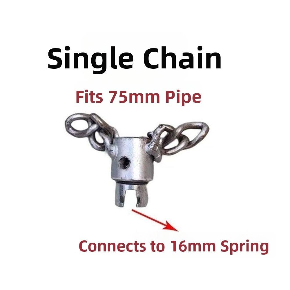 Push-Type Flex-Shaft Sewer Descaling Chain Adjustable Multi-Purpose Pipe Dredging Tool 16mm Spring Dredging Sewer Tool