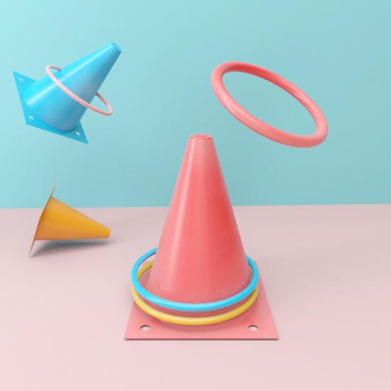 12Pcs/Set Sign Buckets Colorful Plastic Logo Buckets Football Training Cones with Carrying Bag Ergonomic Design Stackable Sports Markers