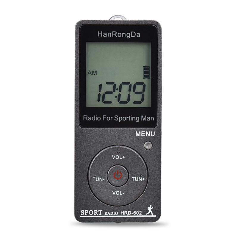HRD-602 Digital Sports Radio with FM/AM, Pedometer, and Portable Charging.