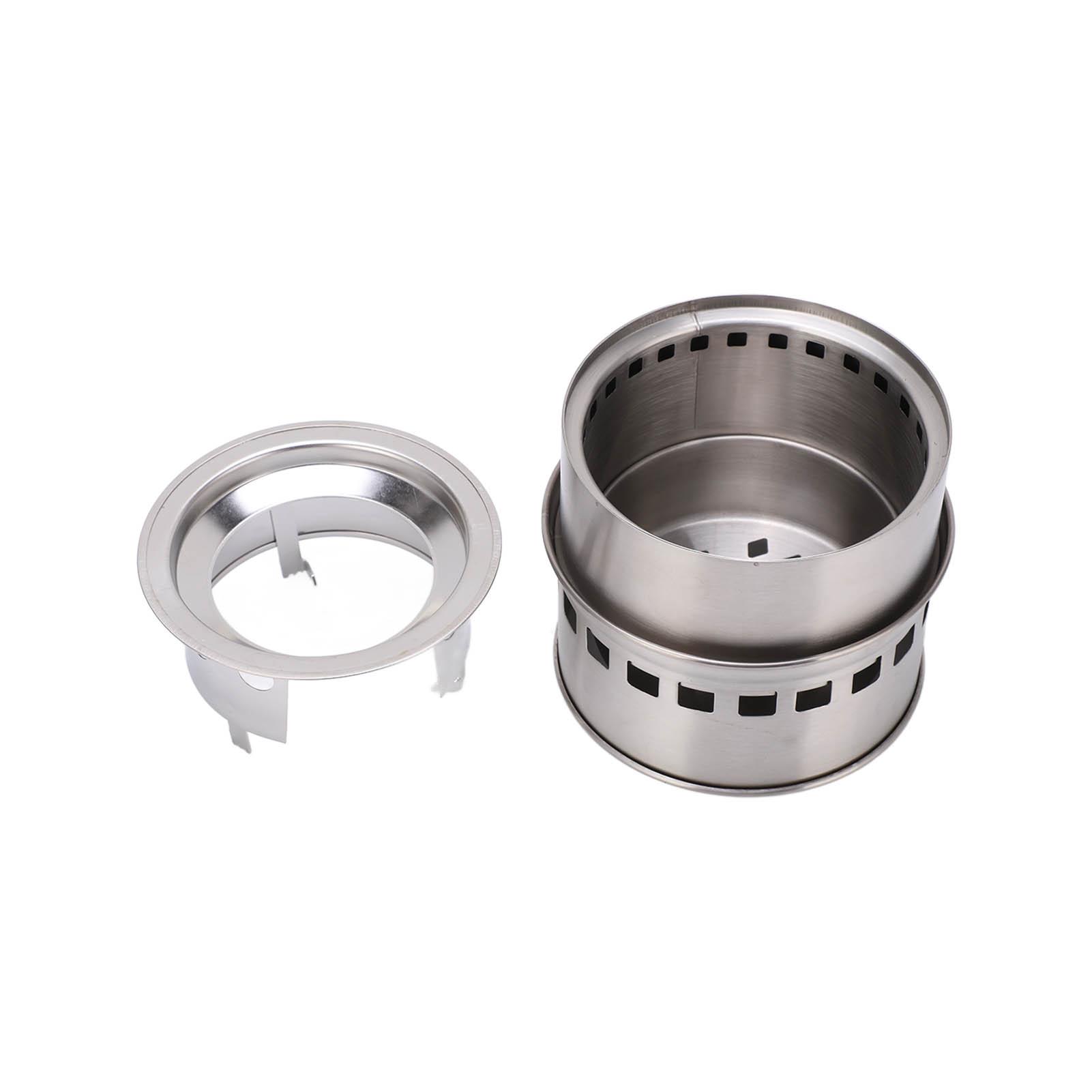 Folding Outdoor Camping Stove Portable Stainless Steel Stove Wood Picnic Gas Burner